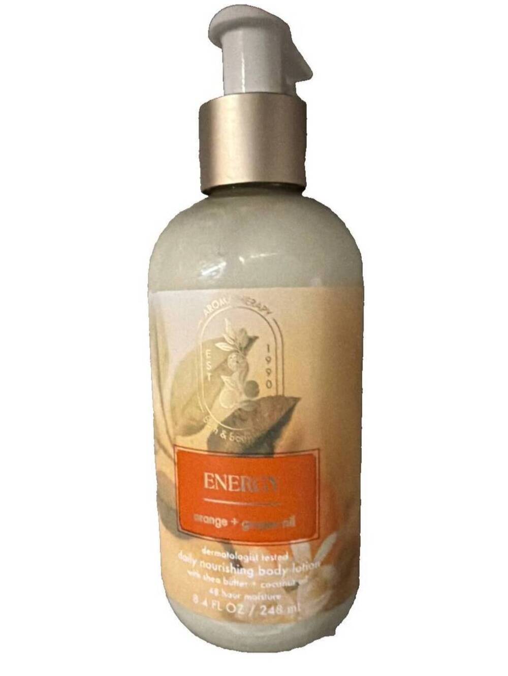 Bath & Body Works Aromatherapy Energy Orange Ginger Body Lotion 8.4 oz 3 Pack